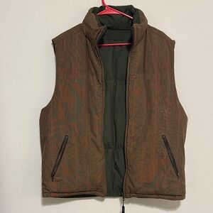 Eddie Bauer Brown & Green Reversible Men's Vest